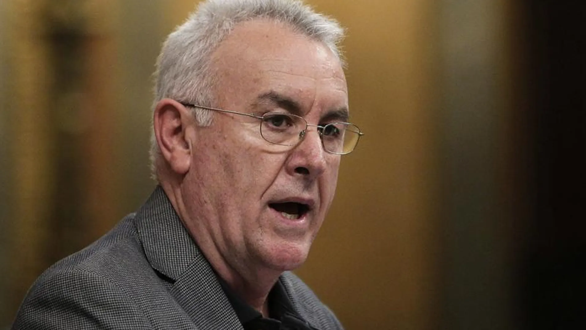 Cayo Lara desde la tribuna de oradores Cayo Lara desde la tribuna de oradores