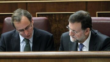 El líder del PP y Mariano Rajoy