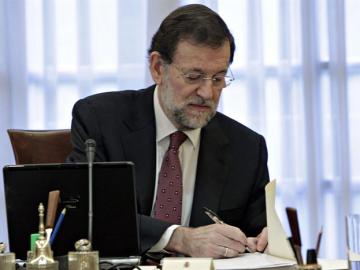 Rajoy en su despacho