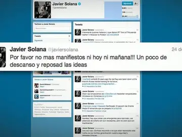 Javier Solana pide tranquilidad en el PSOE Javier Solana pide tranquilidad en el PSOE