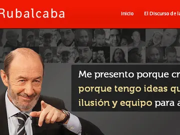 Aspecto de la nueva web de Alfredo Pérez Rubalcaba Aspecto de la nueva web de Alfredo Pérez Rubalcaba
