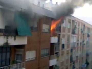 Incendio en una vivienda en Badajoz