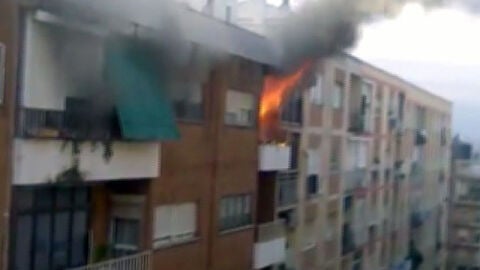 Incendio en una vivienda en Badajoz
