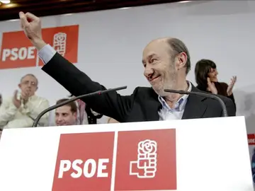 Rubalcaba en un acto en Valladolid Rubalcaba en un acto en Valladolid
