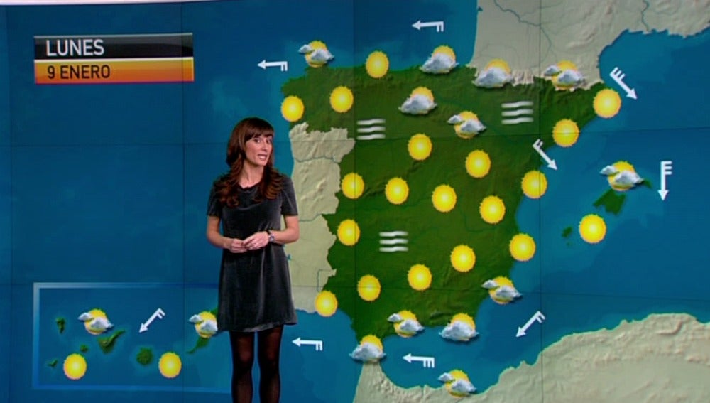 La previsión del tiempo, 08-01-2012, noche