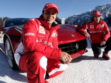 Felipe Massa junto a Fernando Alonso
