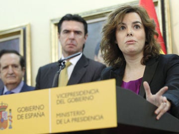 Soraya Sáenz de Santamaría en la toma de posesión de los cargos del Ministerios de Presidencias