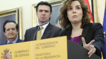 Soraya Sáenz de Santamaría en la toma de posesión de los cargos del Ministerios de Presidencias