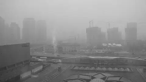 Nube de polución en Pekín Nube de polución en Pekín