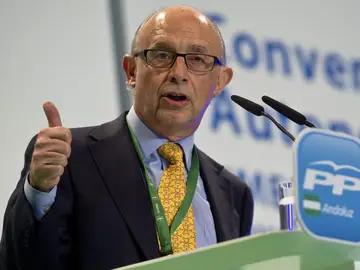 Cristóbal Montoro en el acto de Málaga Cristóbal Montoro en el acto de Málaga
