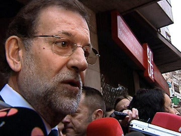 Mariano Rajoy visita la Capilla Ardiente de Fraga