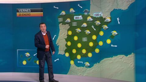 La previsi&oacute;n del tiempo, 19-01-2012, noche