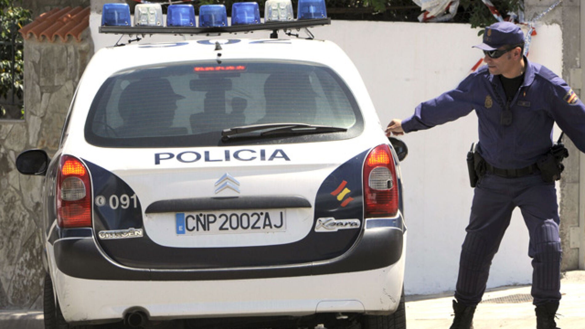 Un coche de la Polic&iacute;a Nacional