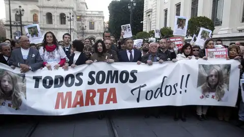 Manifestación en Sevilla en el tercer aniversario de la muerte de Marta del Castillo Manifestación en Sevilla en el tercer aniversario de la muerte de Marta del Castillo