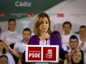 Carme Chacón en un acto en Cádiz Carme Chacón en un acto en Cádiz