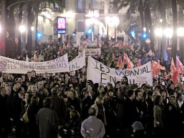 Manifestación contra los recortes en Valencia