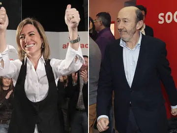 Chacón y Rubalcaba compiten en Cataluña Chacón y Rubalcaba compiten en Cataluña