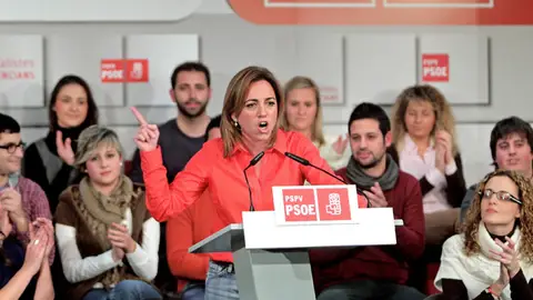 Chacón, en un mitin Chacón, en un mitin