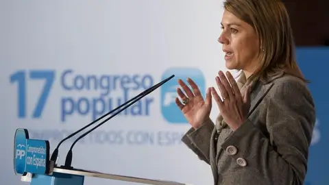 Cospedal en congreso del PP Cospedal en congreso del PP
