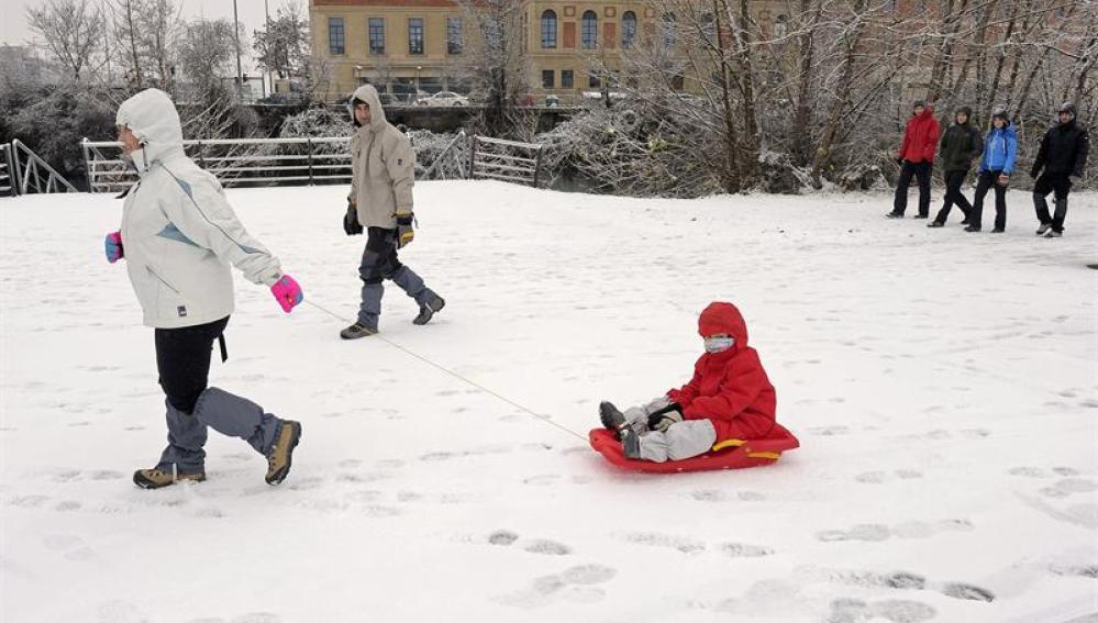 Nieve en Pamplona