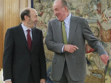 Rubalcaba y el rey en la Zarzuela Rubalcaba y el rey en la Zarzuela