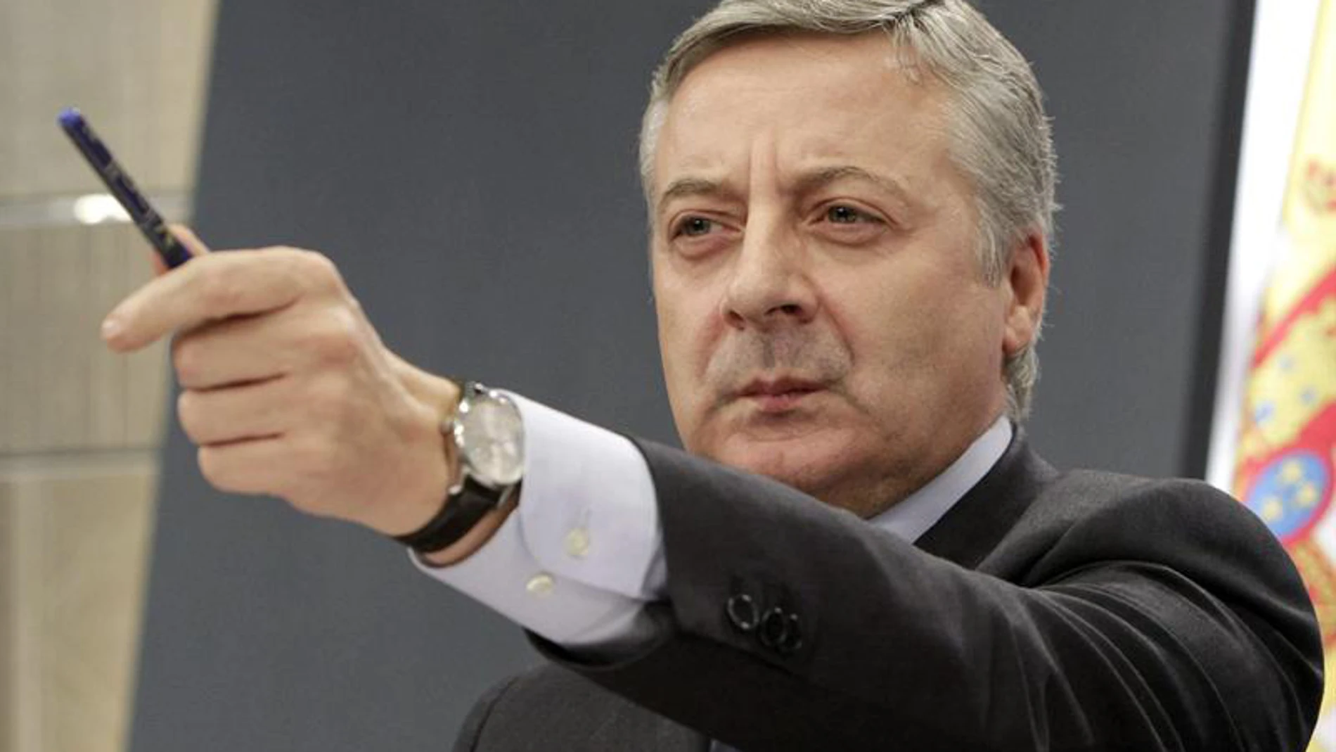 Blanco, en un momento de la rueda de prensa posterior al Consejo Blanco, en un momento de la rueda de prensa posterior al Consejo