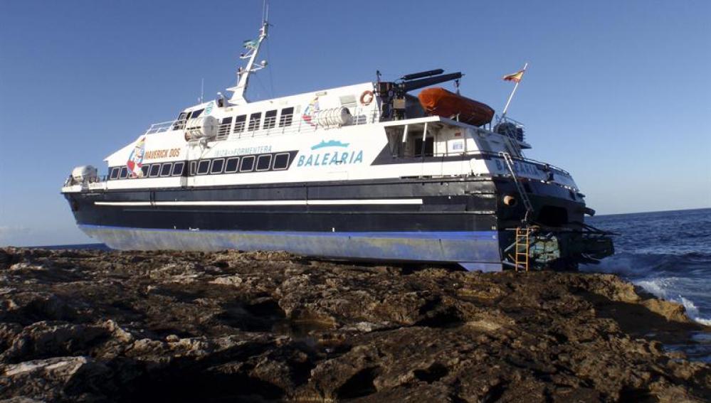 El ferry encalló en una isla de Formentera el miércoles