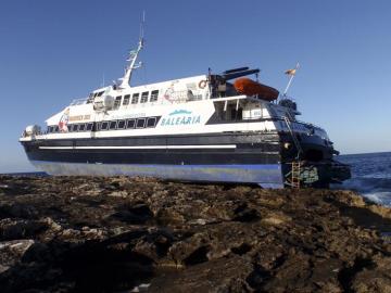 El ferry encalló en una isla de Formentera el miércoles