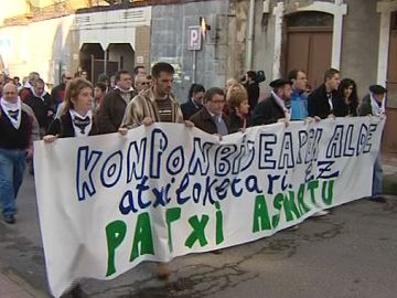 Manifestación en Ortuella a favor de la liberación del etarra 'Patxi'