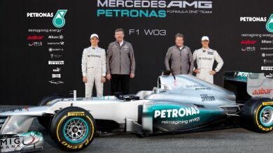 El Mercedes W03 también apuesta por el 'morro de pato'