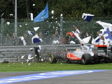 Accidente de Hamilton en el GP de Bélgica de 2011