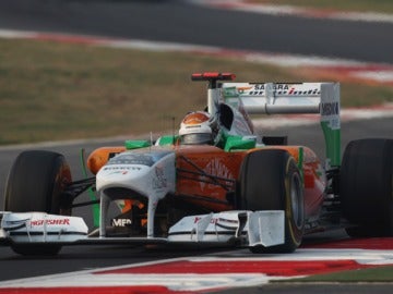 Sutil, en el circuito de India en 2011