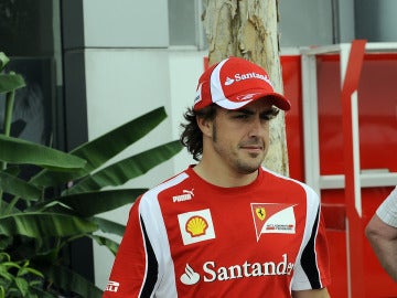 Fernando Alonso en el circuito de Sepang