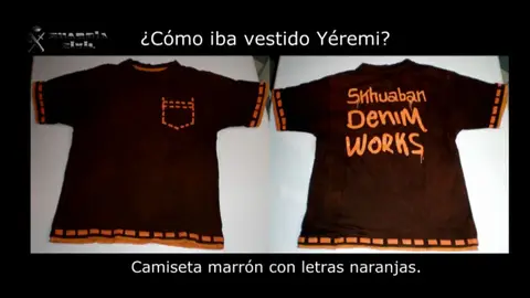 Camiseta que vestía Yeremi Vargas cuando desapareció Camiseta que vestía Yeremi Vargas cuando desapareció