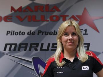 María de Villota en su presentación con Marussia