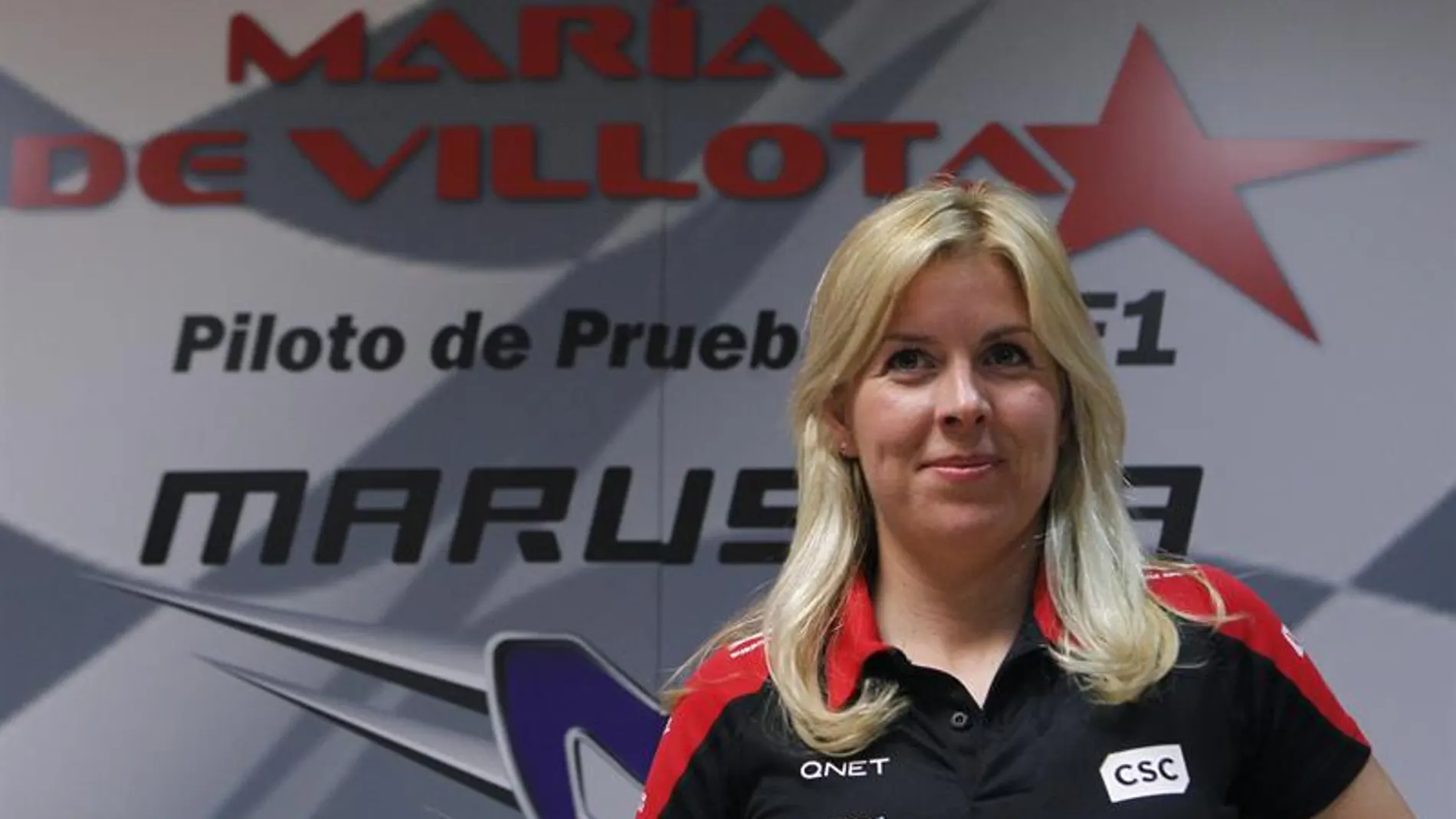 María de Villota en su presentación con Marussia
