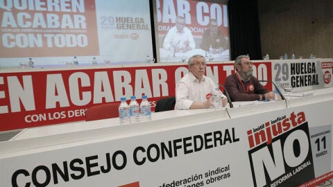 Toxo y M&eacute;ndez anuncian la huelga del 29 de marzo
