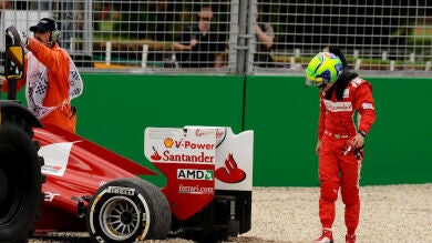 Massa protagoniza el primer percance de la temporada