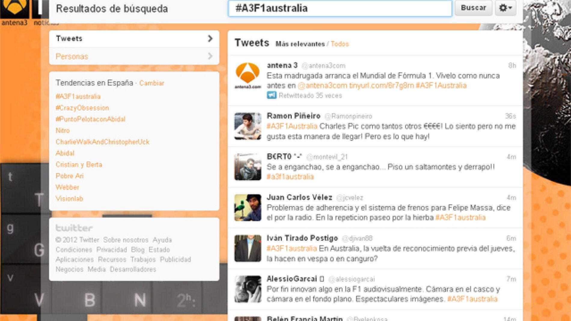 La F&oacute;rmula 1, trending topic en Twitter