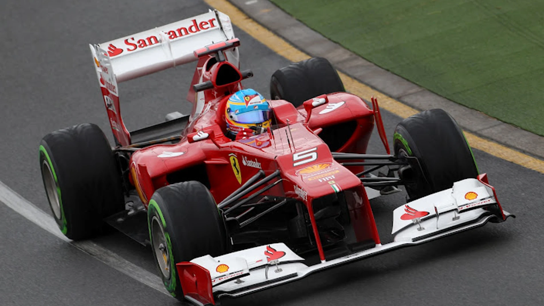 El F2012 de Alonso en los primeros libres