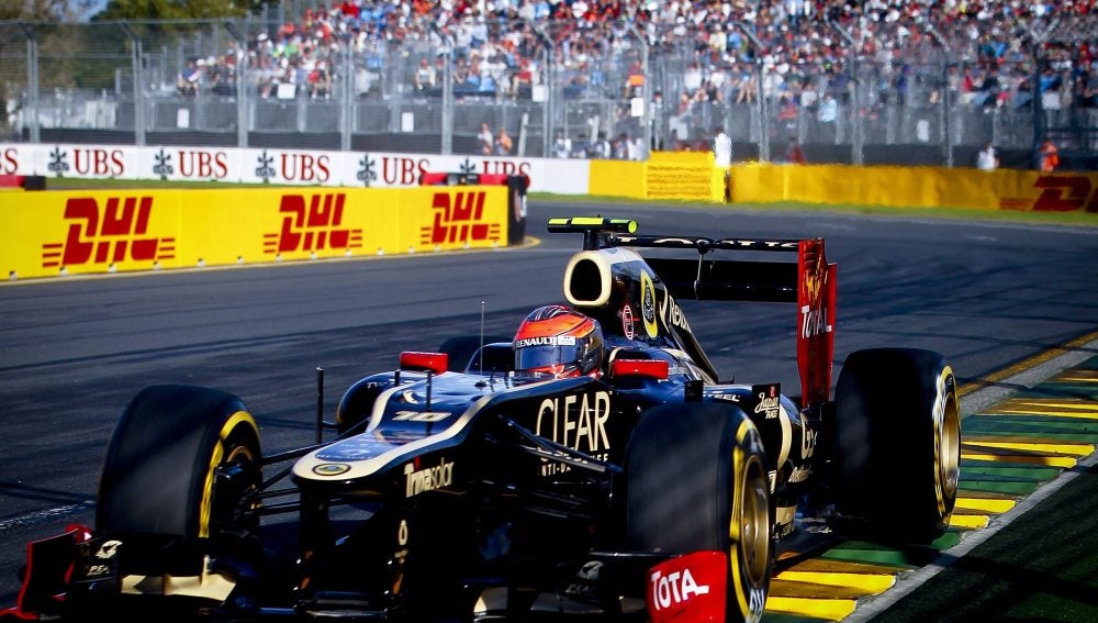 Romain Grosjean en Albert Park