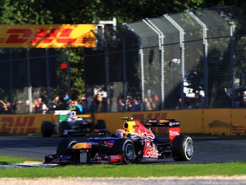 Mark Webber en Albert Park, primera carrera del año