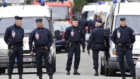 Policía francesa en Toulouse Policía francesa en Toulouse