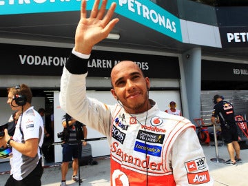 Lewis Hamilton en el GP de Malasia