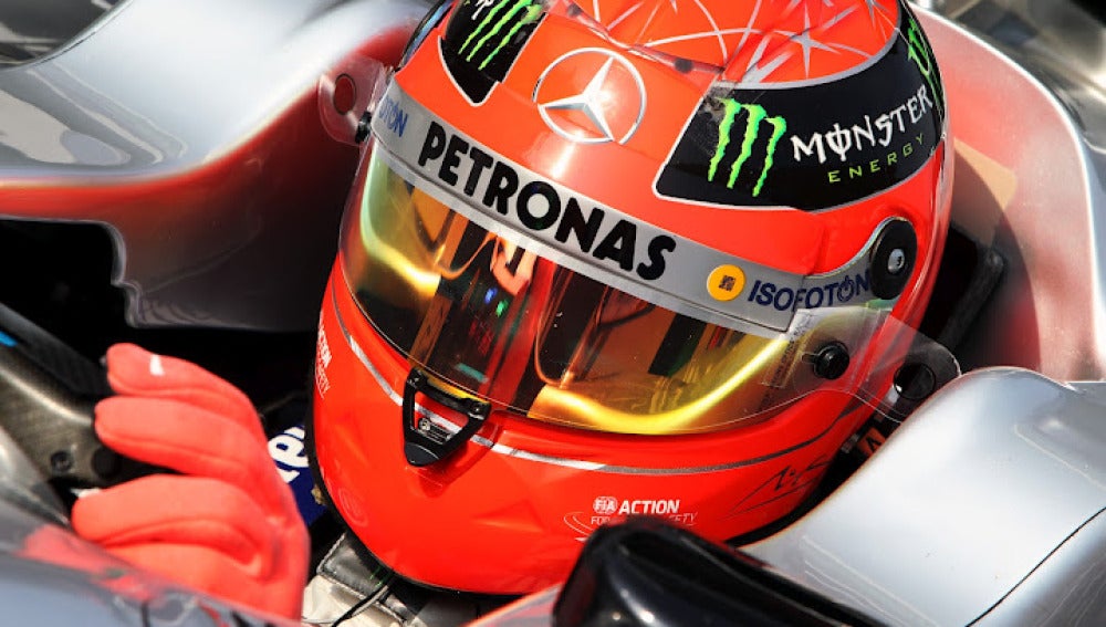 El casco de Michael Schumacher en Sepang