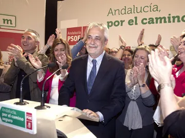 Griñán: "Hemos vuelto a dar la vuelta a las encuestas" Griñán: "Hemos vuelto a dar la vuelta a las encuestas"