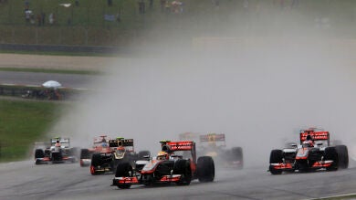 Previsión de lluvia durante el GP de Malasia
