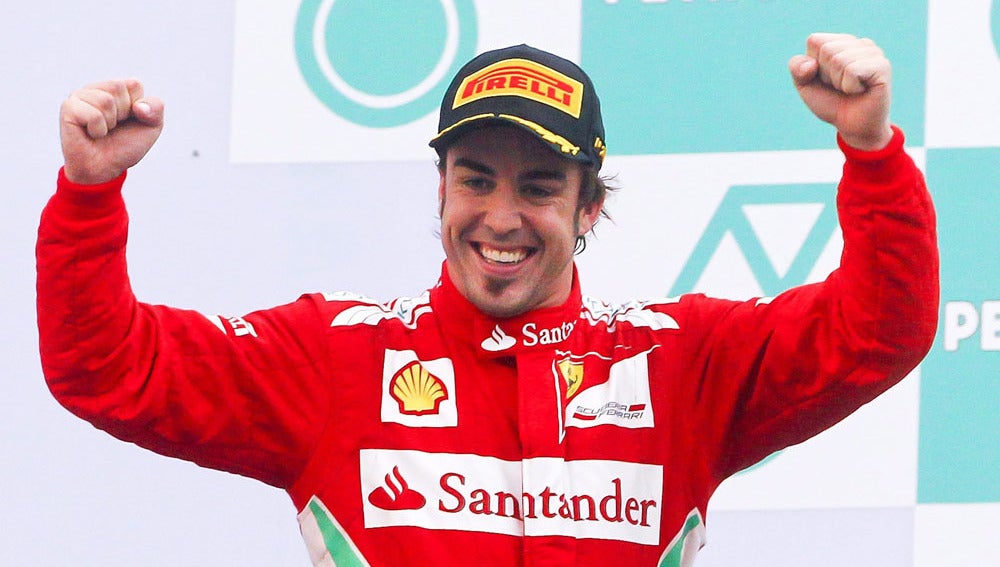 Alonso en el podio