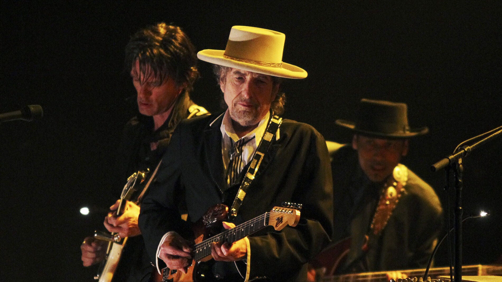 Bob Dylan durante un concierto