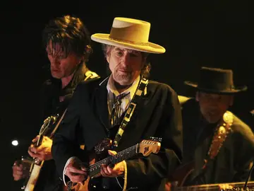 Bob Dylan durante un concierto Bob Dylan durante un concierto